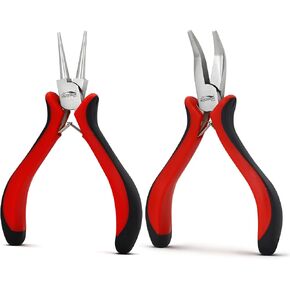 2-Piece 5 Inch Bent & Flat Nose Plier, Small Jewelry Pliers Set in Kuwait