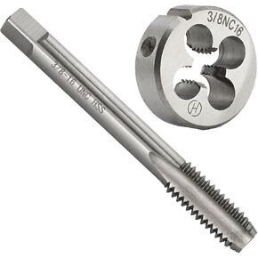 3/8"-16 UNC HSS Tap And Die Set, 3/8 x 16 UNC Machine Thread Tap And UNC Round Thread Die Right Hand in Saudi Arabia