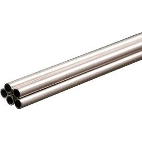 K&S Engineering 1110 Round Aluminum Tube, 5/32" OD x 0.014" Wall x 36" Long, 5 Pieces, Made in The USA in Saudi Arabia