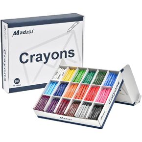 Madisi Crayon Bulk pack, Regular Size, 18 Colors, 900 Count in Kuwait