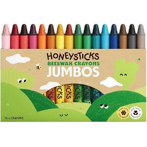 Honeysticks Jumbo Crayons (8 Pack) - Non Toxic Crayons, 100% Pure Beeswax in Kuwait
