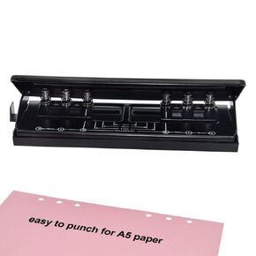 WORKLION Adjustable 6 Hole Punch: Metal Six Hole Puncher for Planners and 6-Ring Binders with 6 Sheet Capacity for A4 / A5 / A6 / Personal/Pocket Size (Pink) in Kuwait
