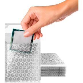 ABC Clear Bubble Out Bags, 4 x 5.5 Inches. Pack of 400 Polyethylene Self Seal Bubble Pouches. Cushioning Clear Bubble Bags for Packing. Clear Bubble Envelopes. Clear Bubble Out Pouches in Saudi Arabia