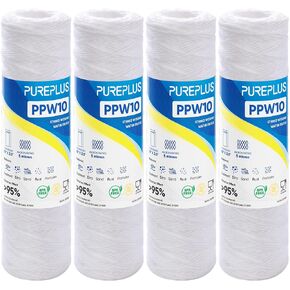 5 Micron 10"x2.5" Whole House String Wound Sediment Filter for Well Water, Replacement Cartridge for Universal 10 inch RO System, WP-5, Aqua-Pure AP110, CFS110, Culligan P5, WFPFC4002, CW-MF, 4Pack in Saudi Arabia