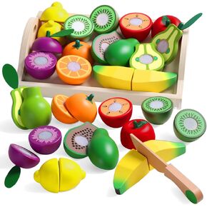 Wooden Play Food for Play Kitchen, Montessori Toys for 2 Year Olds in Kuwait