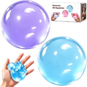 Coconut Oil Squishy 2 Pack - No-Rebound Moldable Fidget Stress Ball in Kuwait