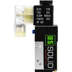 U.S. Solid 1/4inches NPT 3 Way 2 Position Pneumatic Electric Solenoid Valve DC 12 V in Kuwait