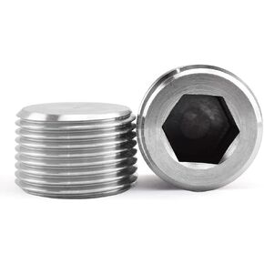 Internal Hex Countersunk Male Thread Pipe Plug Connector，ZESE 2PCS 1/2"NPT Thread 304 Stainless Steel Socket Pipe Plug Fitting in Kuwait