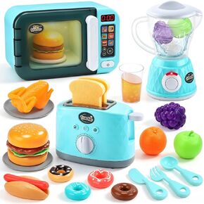 CUTE STONE Play Kitchen Appliance Set, Toy Microwave, Blender & Toaster in Kuwait