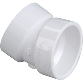 NIBCO - K07940C C4808 3 HXH 22 1/2 ELBOW PVC, White, C48083, 3 Inch in Saudi Arabia