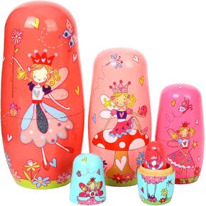 5 Pcs Russian Nesting Dolls Matryoshka Doll Handmade (Fairy) in Kuwait