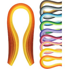 Rovella 9 Set Multi-Color Paper Quilling Strips 900pcs 3mm Width, 15" Length in Kuwait