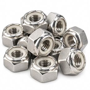 100 Qty 1/4-20 Stainless Steel Nylon Insert Hex Lock Nuts (BCP761) in Kuwait