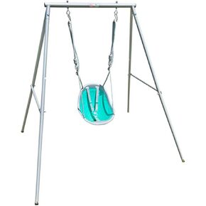 Sweeng Child Swing with Ease Z Adjust Harness Straps, Collapsible and Flexible Design, and Easy Hang Metal Hooks for Patio, Lawn, and Garden, Teal in Saudi Arabia
