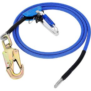Meyoppm Flip Line، سلك أساسي Flipline 1/2 بوصة × 12 بوصة، طقم خط قلب سلكي أساسي مع أداة ضبط حلقة تسلق ثلاثية القفل، مشبك دوار فولاذي، خط تسلق للحماية من السقوط، أربوريست، متسلقي الأشجار in Kuwait