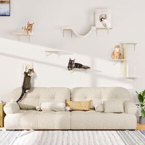 7-in-1 Cat Wall Shelves, Wall Mounted Climber Set in Kuwait
