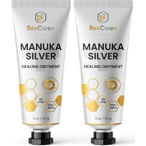 Manuka Honey Ointment 500+ MGO – Dog Hot Spot Treatment for Scratches, Burns, Irritations – Cat Wound Care with 55-PPM Colloidal Silver for Dogs – Manuka + Silver Healing Ointment in a 2-oz Tube in Kuwait