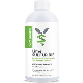 Vet Basics Lime Sulfur Dip for Dogs & Cats, Concentrated Liquid, 16 oz in Kuwait