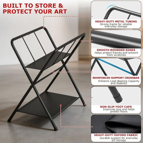 Folding Art Storage Rack, Portable Canvas Storage Rack in Saudi Arabia