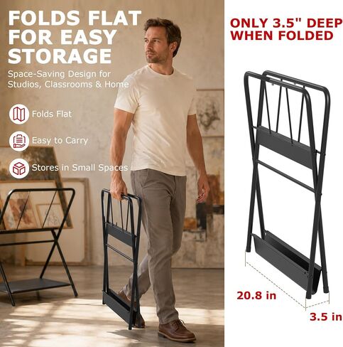Folding Art Storage Rack, Portable Canvas Storage Rack in Saudi Arabia