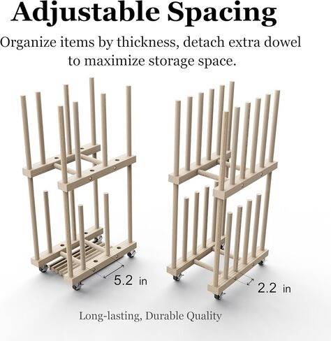 Art Storage Rack - Canvas & Paper Storage Stand with Handle & Caster Wheels for Art Studios & Gallery in Saudi Arabia