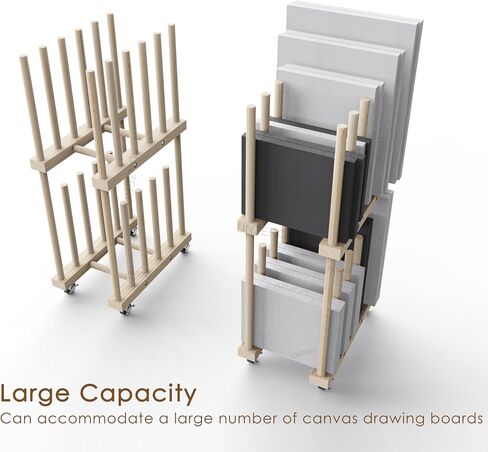 Art Storage Rack - Canvas & Paper Storage Stand with Handle & Caster Wheels for Art Studios & Gallery in Saudi Arabia