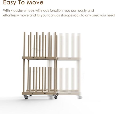 Art Storage Rack - Canvas & Paper Storage Stand with Handle & Caster Wheels for Art Studios & Gallery in Saudi Arabia