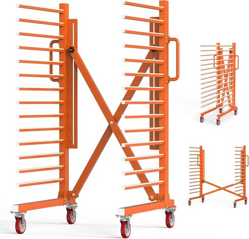 Tredre 50 Shelves Paint Drying Rack with Locking Casters for Cabinet Doors in Kuwait