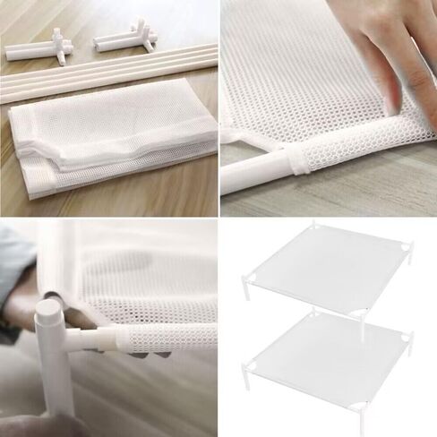 4-Layer Stackable Laundry Drying Rack, Mesh Clothes Drying Rack, Great for Sweaters, Wool, Herbs & More in Kuwait