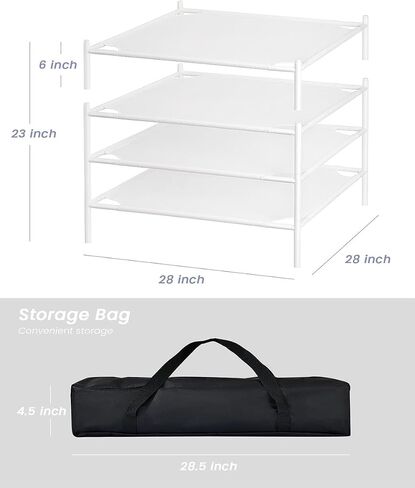 4-Layer Stackable Laundry Drying Rack, Mesh Clothes Drying Rack, Great for Sweaters, Wool, Herbs & More in Kuwait