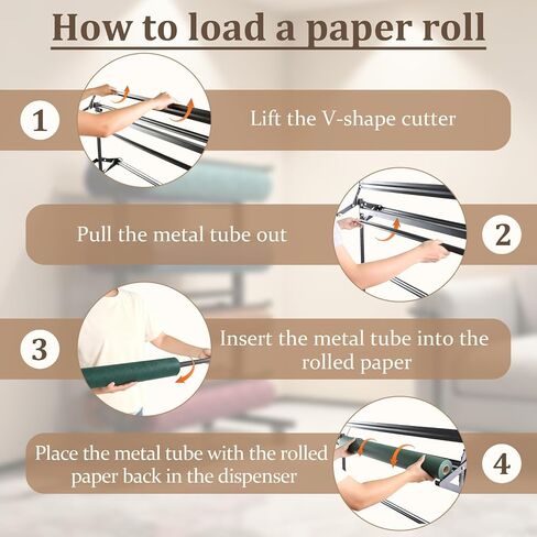 Large Paper Roll Dispenser, Dispenser Rack and Cutter, for 36" Craft in Kuwait
