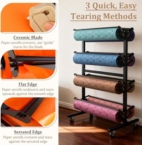 Large Paper Roll Dispenser, Dispenser Rack and Cutter, for 36" Craft in Kuwait