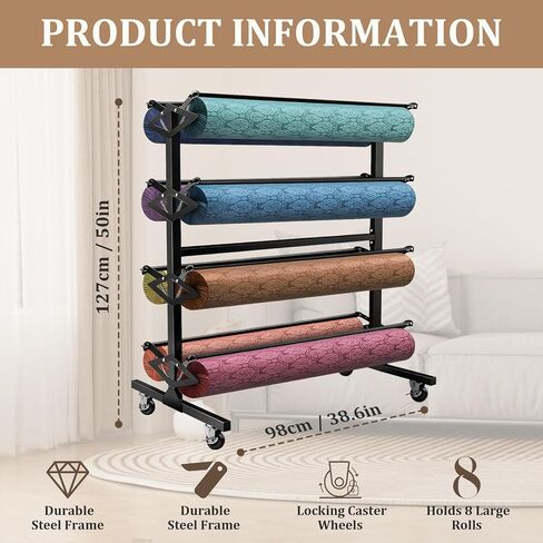 Large Paper Roll Dispenser, Dispenser Rack and Cutter, for 36" Craft in Kuwait