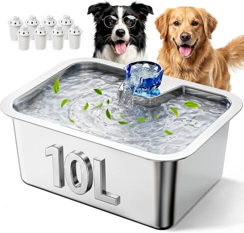 Replacement Filters for PETDOTT Dog Fountain, Water Filter, for Stainless Steel Pet Fountain for Large Dogs- Vertical Filtration for D2223,D2322,D2340,D2341 Lasts Two Months in Saudi Arabia