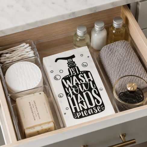 100 Bathroom Etiquette Guest Napkins Disposable Paper Pack Just Wash Your Hands Please Dinner Hand Napkin for Powder Room Wedding Holiday Anniversary Birthday Party Bridal Baby Shower Decorative Towel in Kuwait