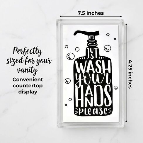 100 Bathroom Etiquette Guest Napkins Disposable Paper Pack Just Wash Your Hands Please Dinner Hand Napkin for Powder Room Wedding Holiday Anniversary Birthday Party Bridal Baby Shower Decorative Towel in Kuwait