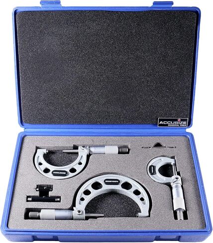 Accusize Industrial Tools 0-150 mm Precision M-Type Metric Outside Micrometer 6 Pc Set, Eg00-9150 in Kuwait