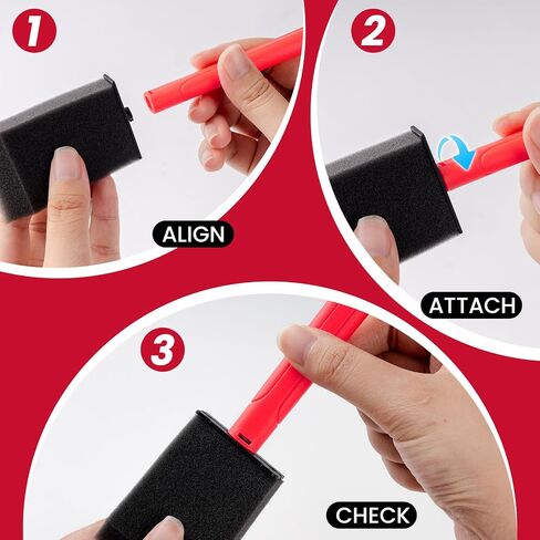 Mister Rui 1.5 Inch Replaceable Foam Paint Brush Set in Kuwait
