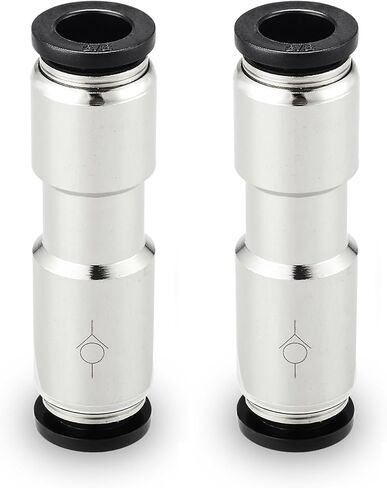 Metalwork Nickel Plated Brass & Plastic Push to Connect Inline Check Valve Union Fitting, 4mm Tube OD (Pack of 2) in Kuwait