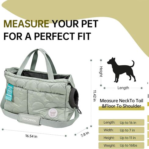 Dog Purse Carrier, Lightweight Puppy Carrier up to 14 lbs (Pea Green) in Kuwait