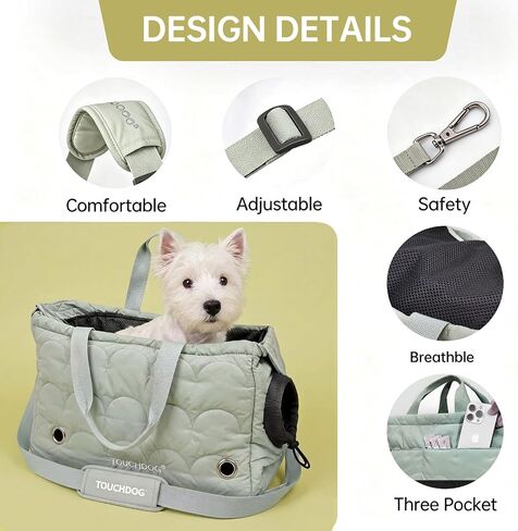 Dog Purse Carrier, Lightweight Puppy Carrier up to 14 lbs (Pea Green) in Kuwait