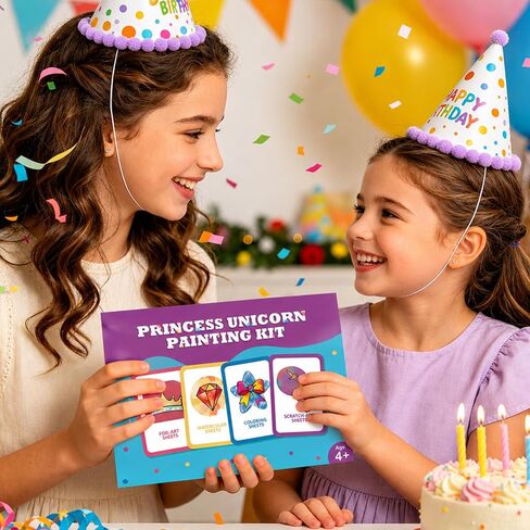 4-in-1 Art Kit for Kids, Foil Art, Scratch Art, Coloring & Watercolor in Kuwait