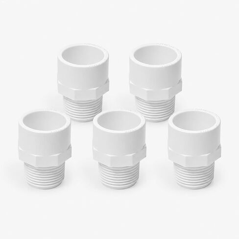 PVC Male Adapter Pipe Fitting - SCH 40 PVC Fittings 1 Inch Slip Socket x 1 MNPT PVC Connectors - PVC Pipe Connectors for Plumbing Water Line – Male Adapter Fitting in Kuwait