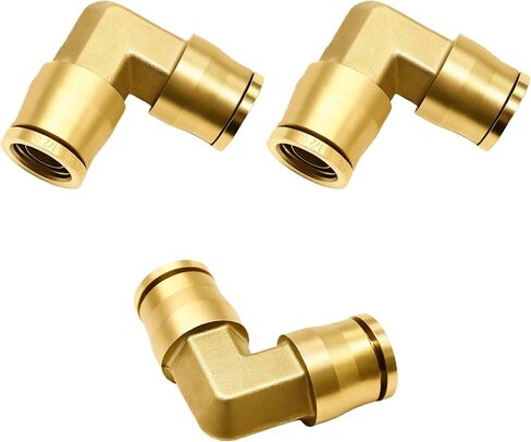 Siptenk DOT Air Fittings 33PCS, Brass Air Brake Line Fittings 1/4" 3/8" 1/2" Push to Connect Fittings Kit with Tube Cutter Air Brake Connector Kit for Truck Industry Air System in Kuwait