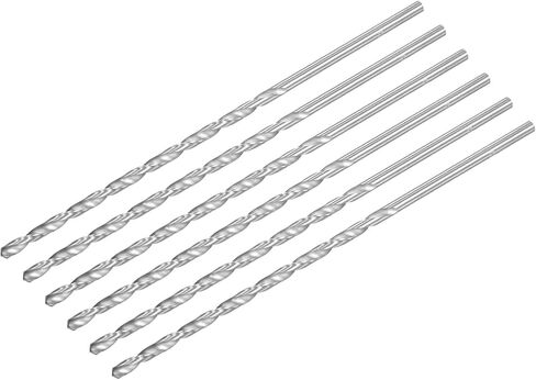 uxcell HSS(High Speed Steel) Extra Long Twist Drill Bits, 3mm Drill Diameter 160mm Length for Hardened Metal Woodwork Plastic aluminum alloy 6 Pcs in Saudi Arabia