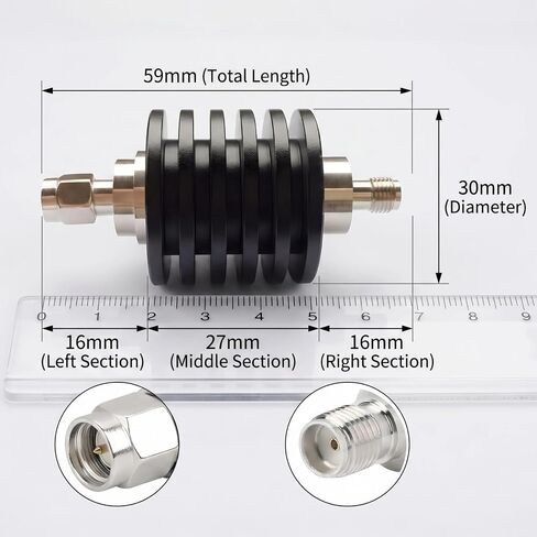 10db 10W SMA Attenuator Male to Female ，10 Watt fixed attenuator DC-3.0Ghz 50ohm (10dB) in Kuwait
