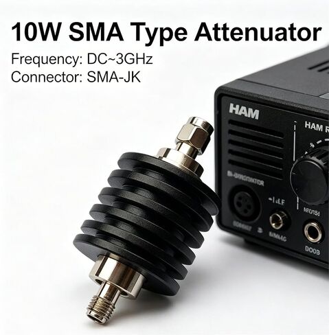 10db 10W SMA Attenuator Male to Female ，10 Watt fixed attenuator DC-3.0Ghz 50ohm (10dB) in Kuwait