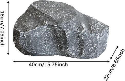 Artificial Rock Faux Stone Sculpture Versatile Pump Cover Creative Portable Landscape Decoration Natural Texture for Patio, 40x22x18cm in Kuwait