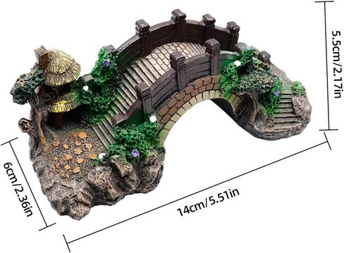 Resin Arch Bridge Aquarium Ornament - Miniature Garden Decor for Fish Tank, Terrarium & Fairy Garden, Durable Artificial Bridge Model for Indoor/Outdoor Landscape Accessories in Kuwait