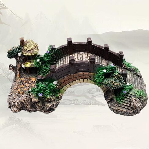 Resin Arch Bridge Aquarium Ornament - Miniature Garden Decor for Fish Tank, Terrarium & Fairy Garden, Durable Artificial Bridge Model for Indoor/Outdoor Landscape Accessories in Kuwait
